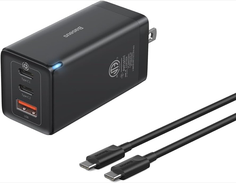 Carregador GaN 65W 3 Portas